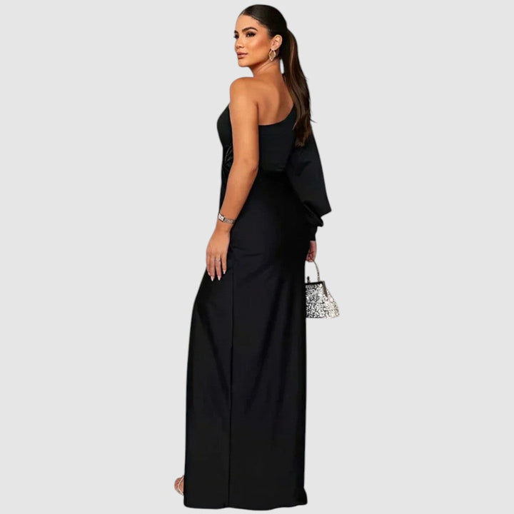 Meda - Robe maxi élégante à une épaule Femme