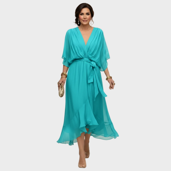 Monica Chiffon - Robe à décolleté en V Femme