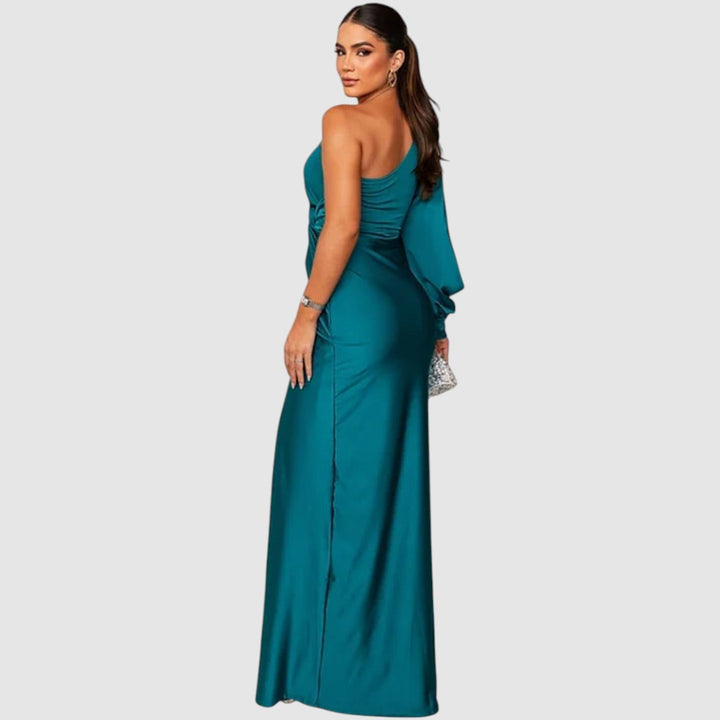 Meda - Robe maxi élégante à une épaule Femme