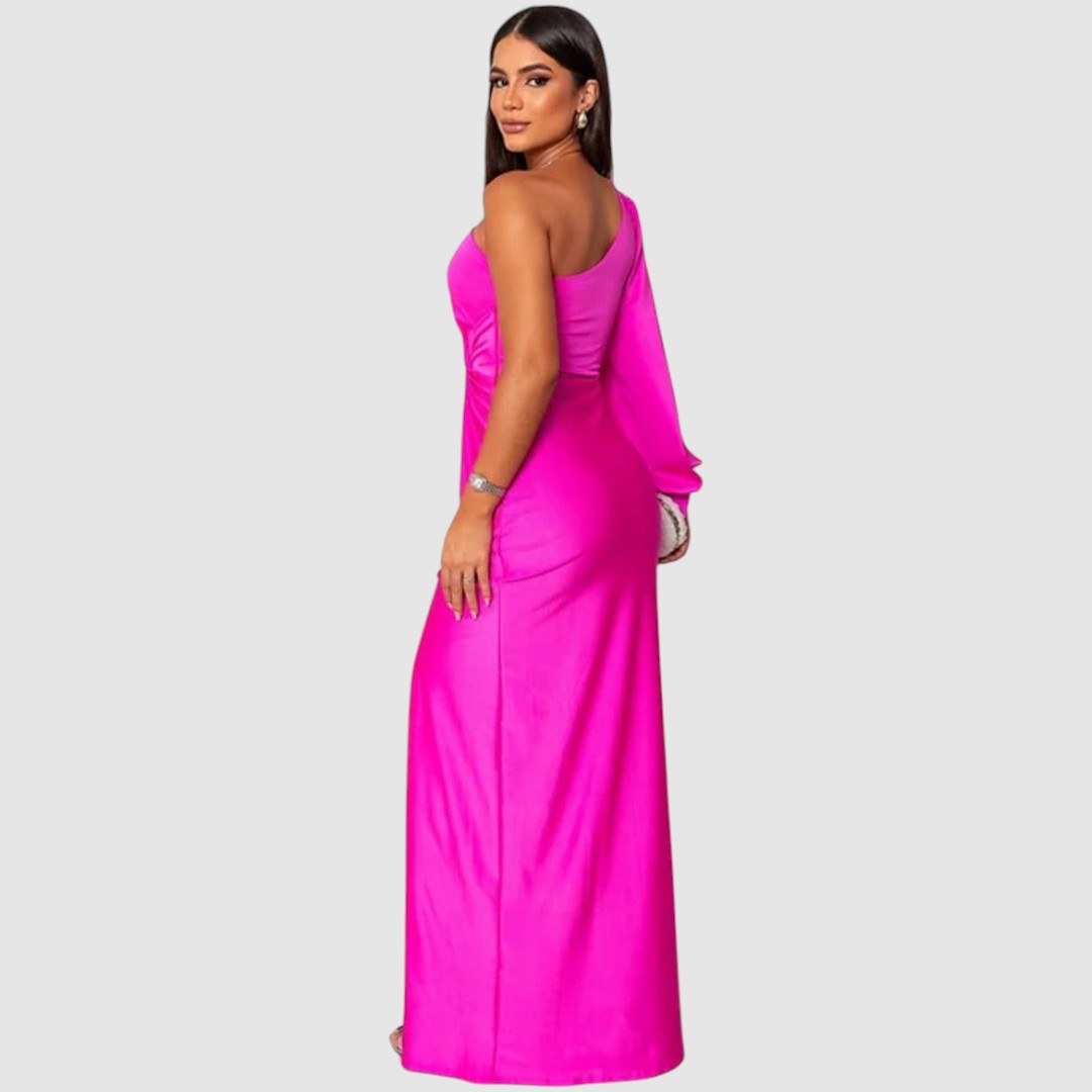Meda - Robe maxi élégante à une épaule Femme