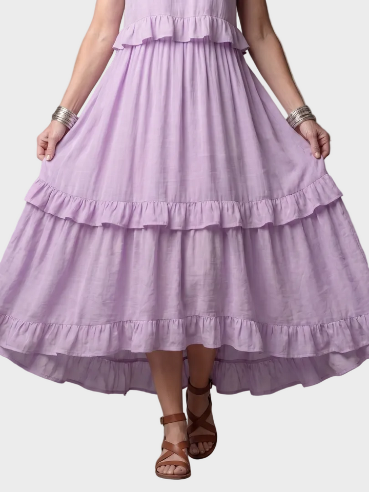 Katia - Robe Maxi avec Halter et Volants Femme