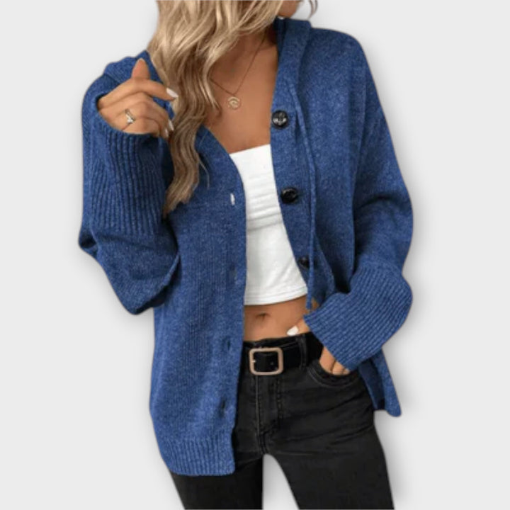 Brittan - Cardigan beige avec boutons