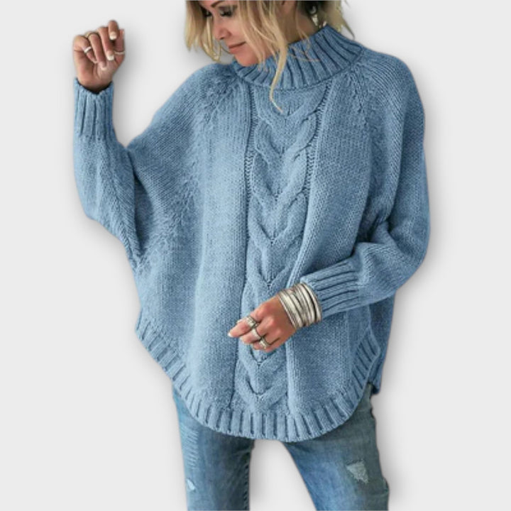 Elysian - Pull bleu ciel avec motif en relief