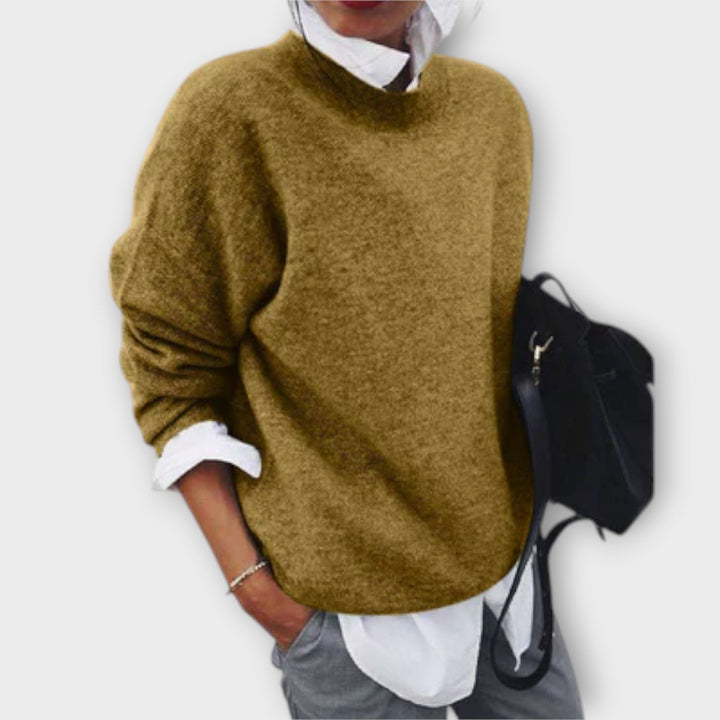 Loredana - Pull en vert olive doux