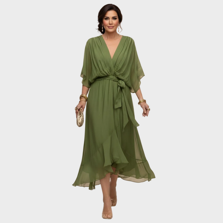 Monica Chiffon - Robe à décolleté en V Femme