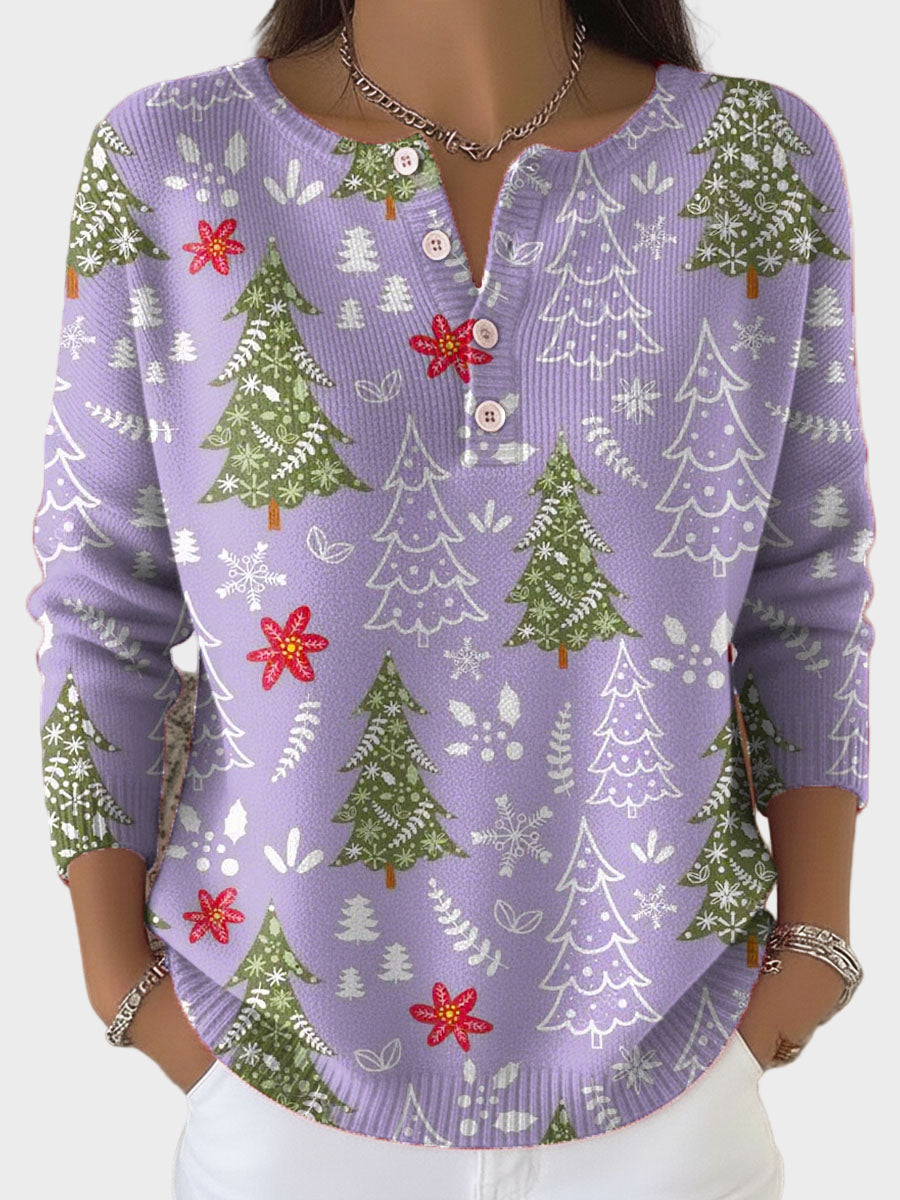 Iris - Pull de Noël avec boutons