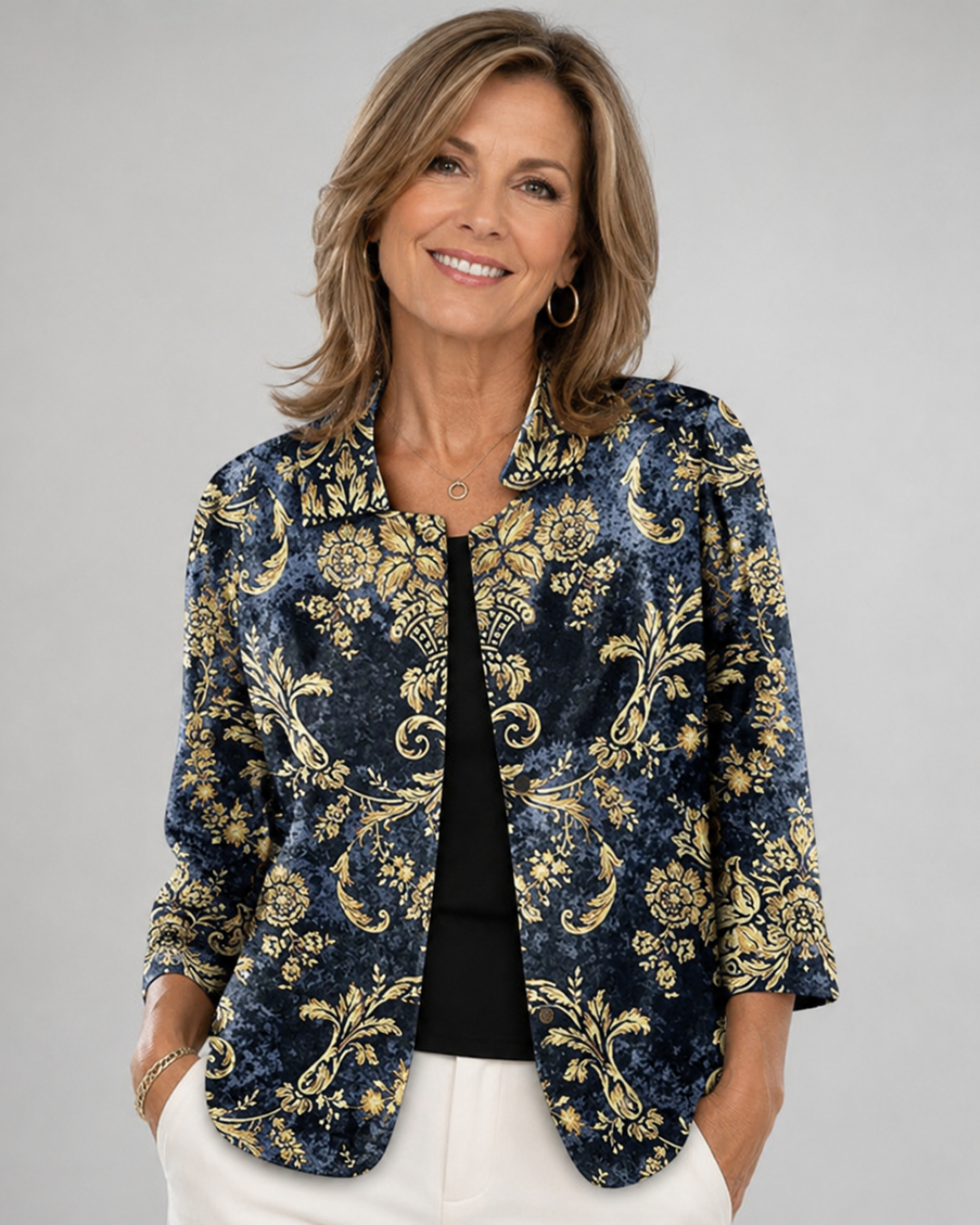 Suzanne | Veste Ornate à Devant Ouvert