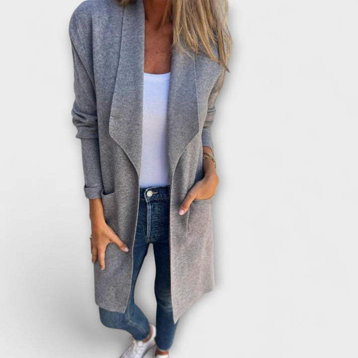 Eliane - Élégant cardigan long Grauer