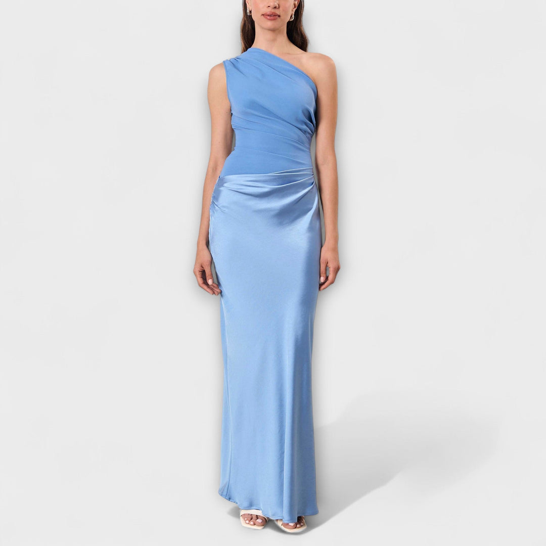 Robe maxi élégante à une épaule Femme