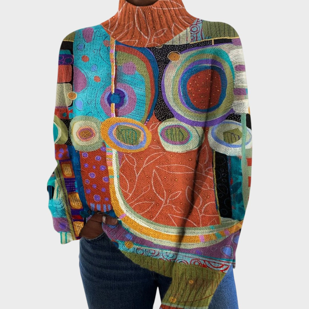 Catarina - Pull artistique en tricot