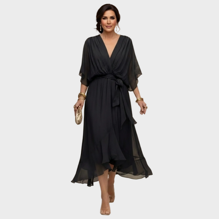 Monica Chiffon - Robe à décolleté en V Femme