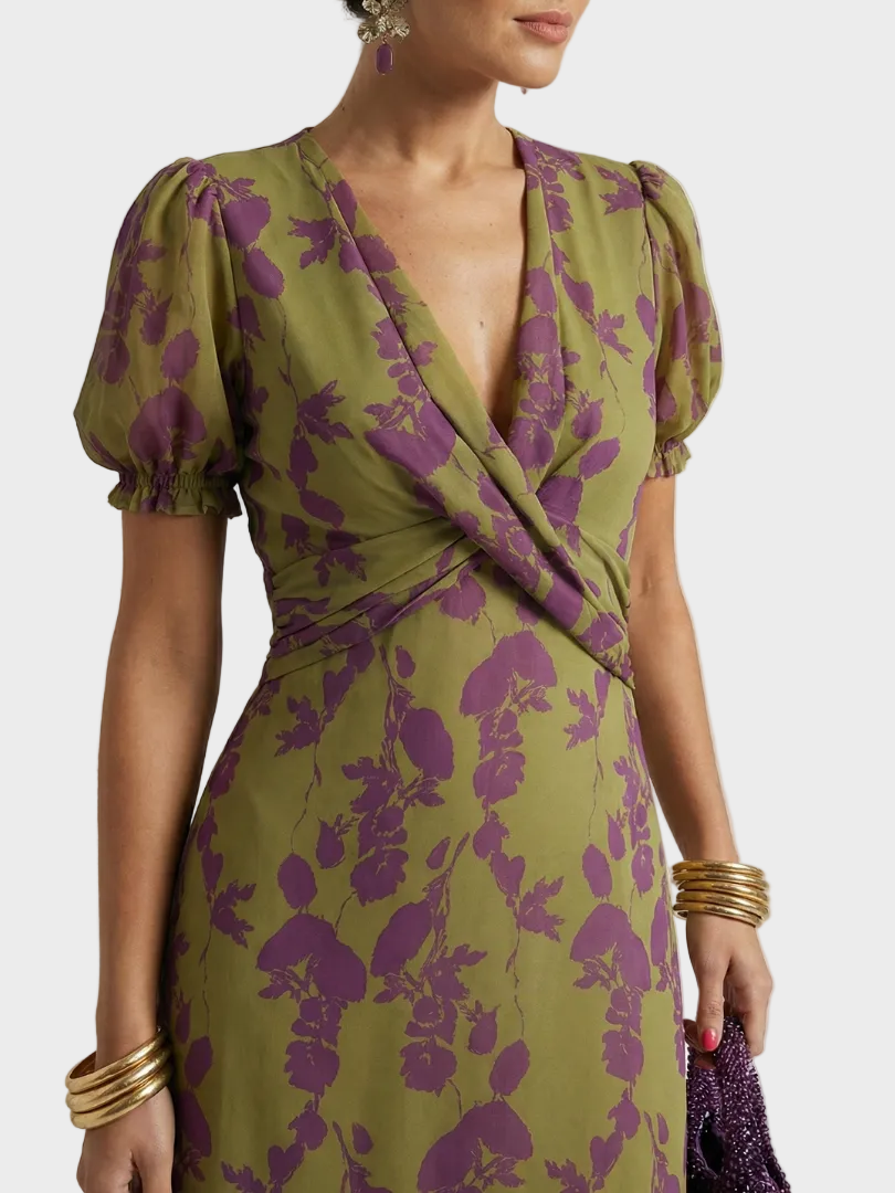 Natalia - Robe Midi Fleurie Femme