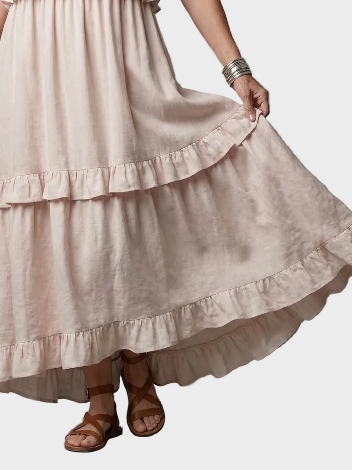 Katia - Robe Maxi avec Halter et Volants Femme