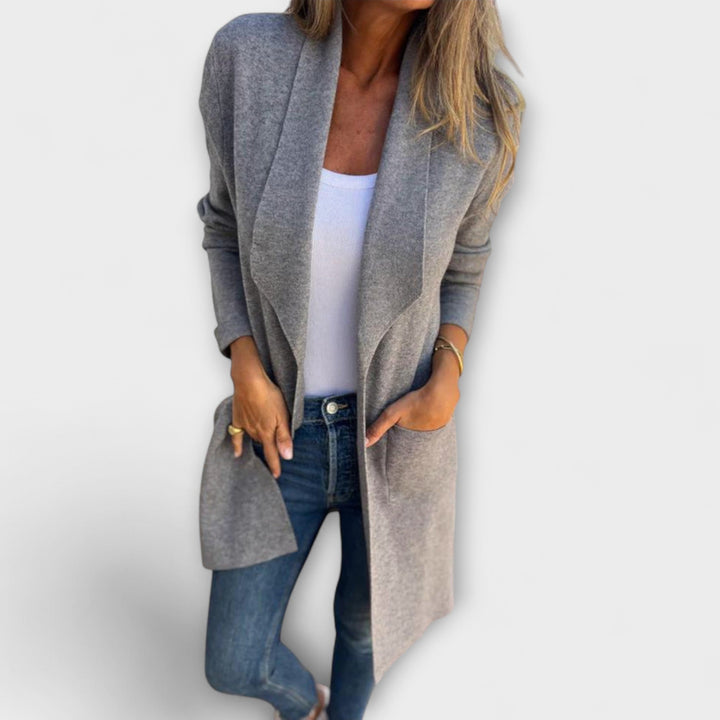 Eliane - Élégant cardigan long Grauer