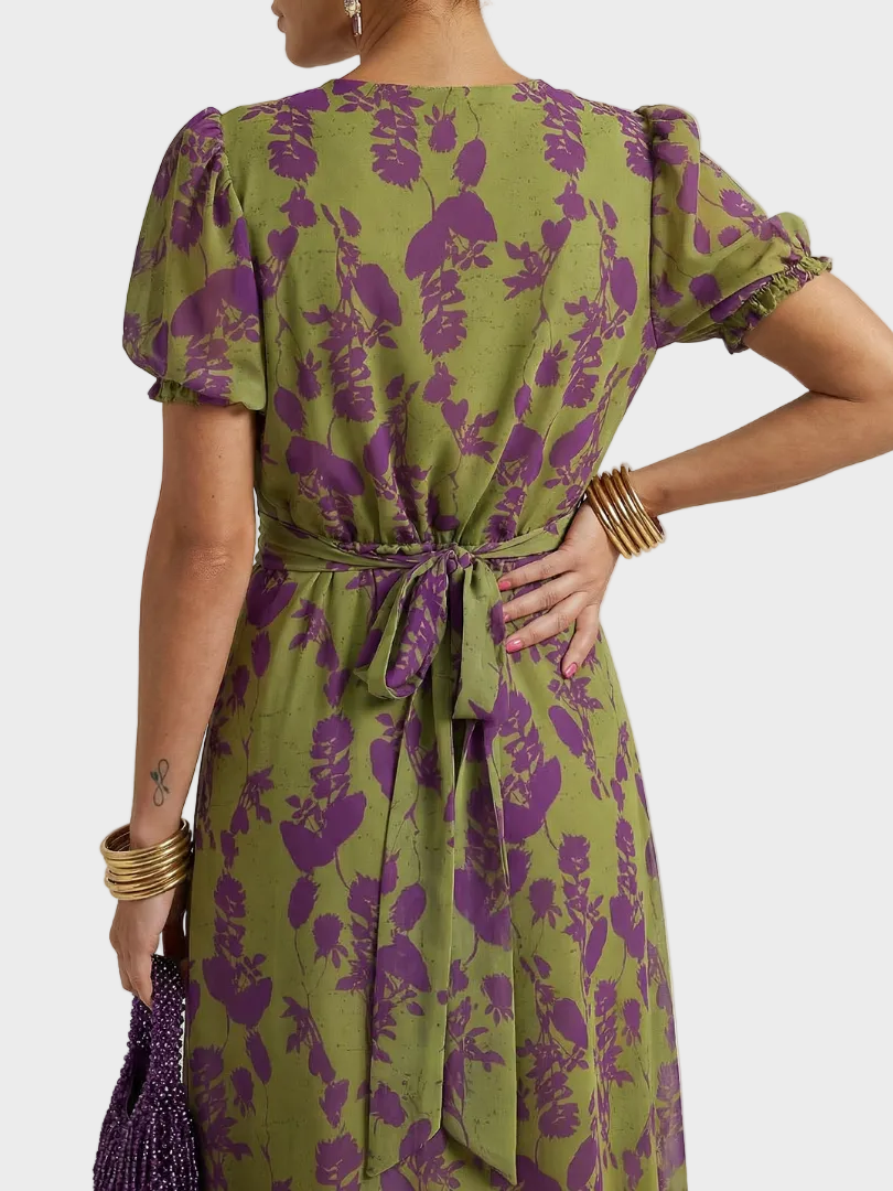 Natalia - Robe Midi Fleurie Femme