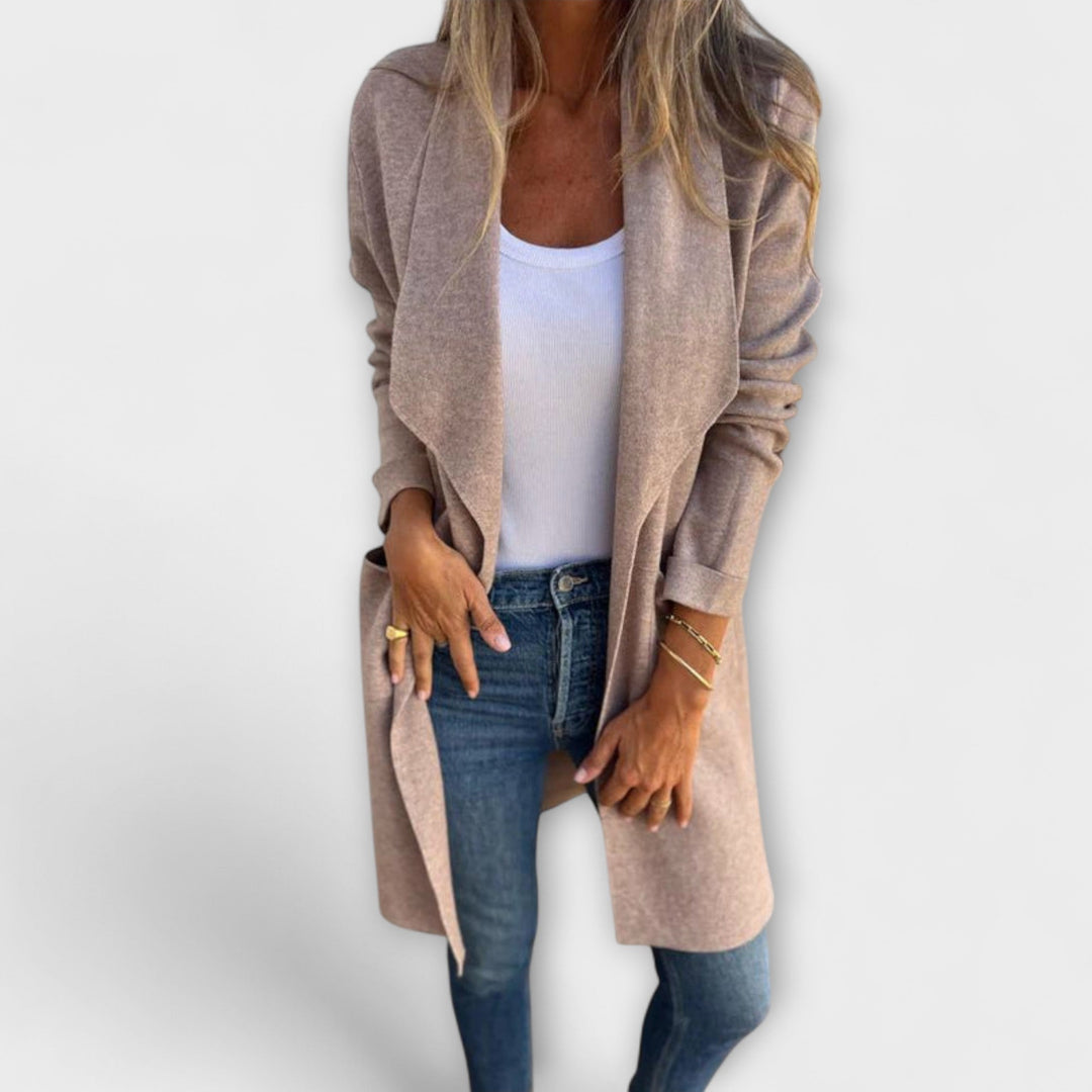 Eliane - Élégant cardigan long Grauer