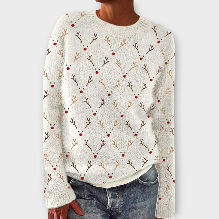 Simone - Pull de Noël en couleur crème douillet