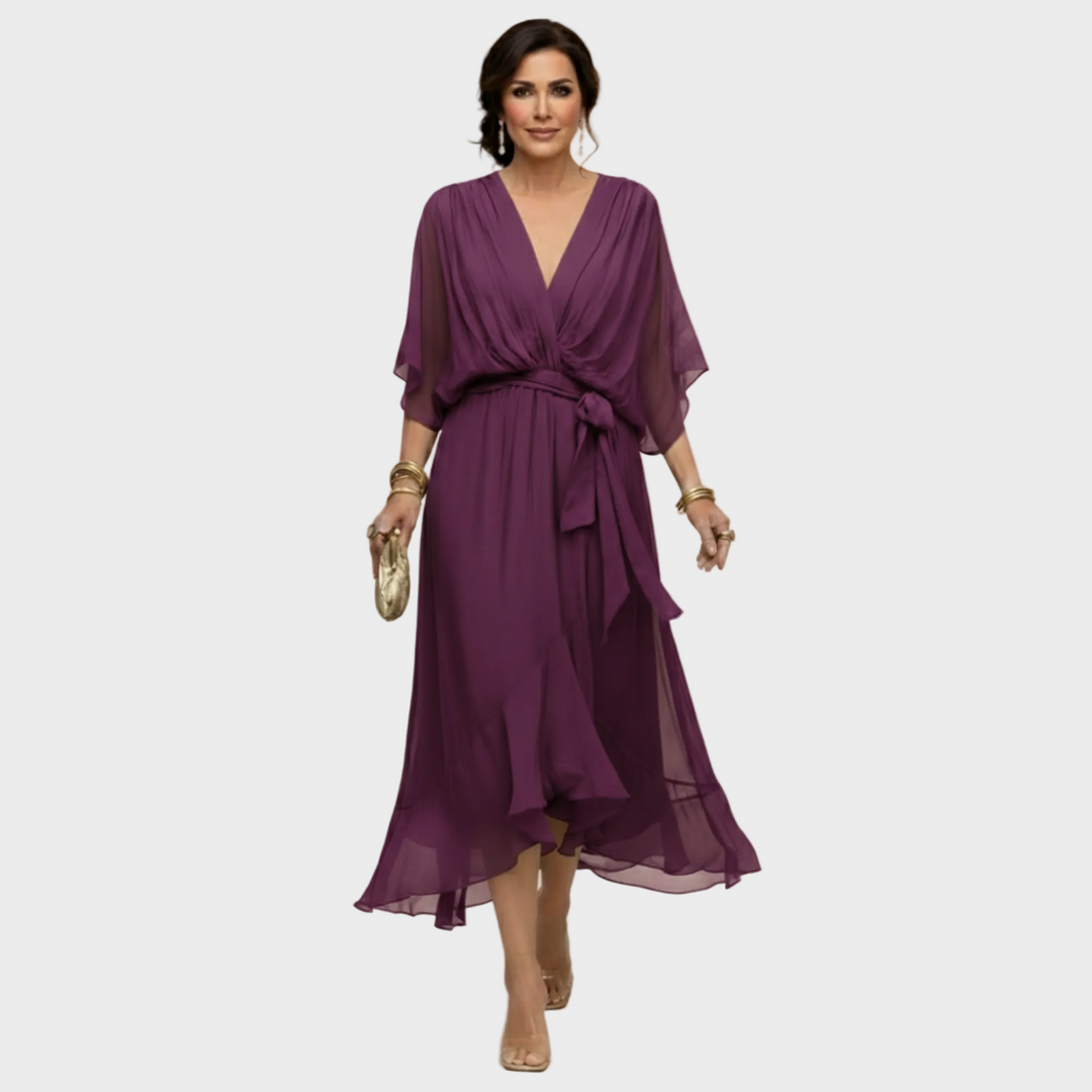 Monica Chiffon - Robe à décolleté en V Femme