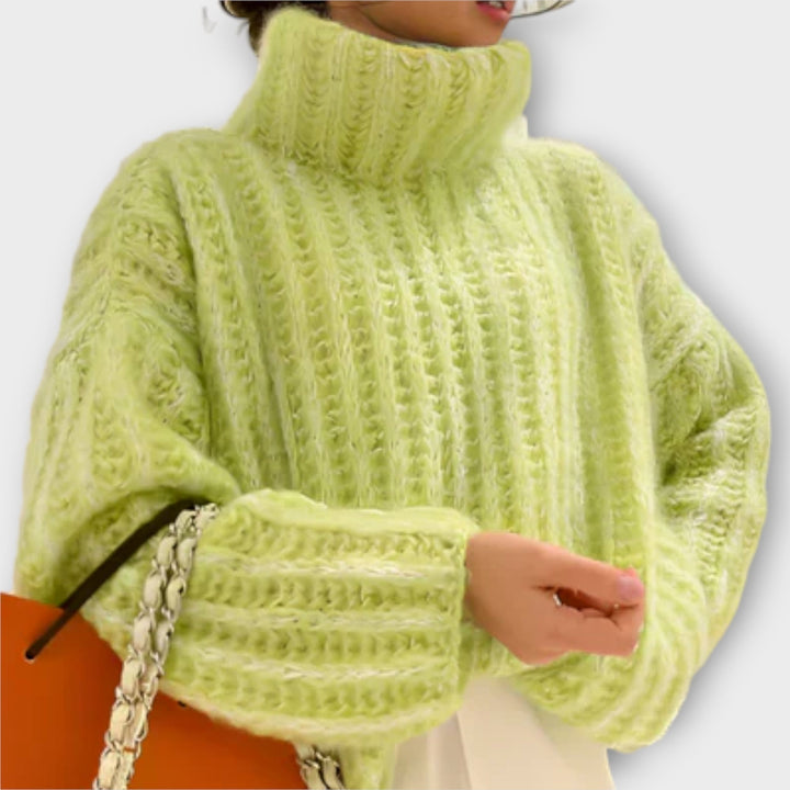 Paulina - Pull à capuche blanc doux avec manches longues