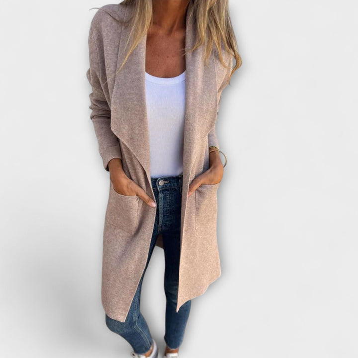 Eliane - Élégant cardigan long Grauer