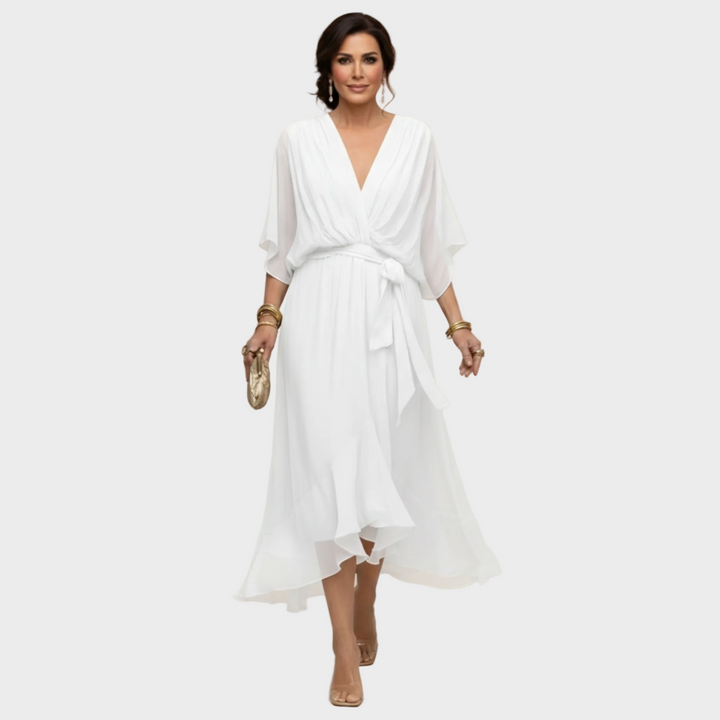 Monica Chiffon - Robe à décolleté en V Femme