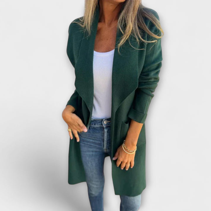 Eliane - Élégant cardigan long Grauer