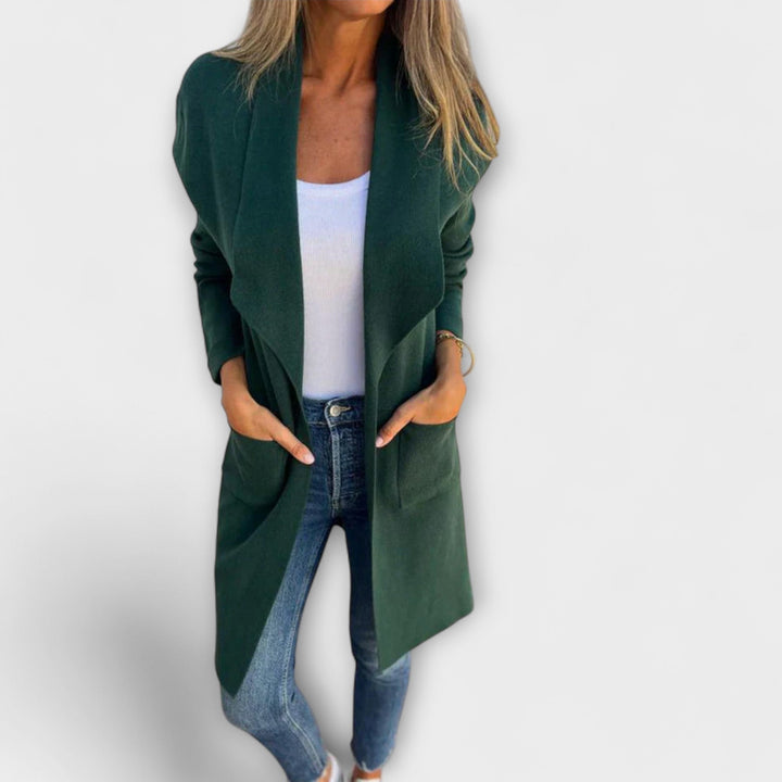 Eliane - Élégant cardigan long Grauer