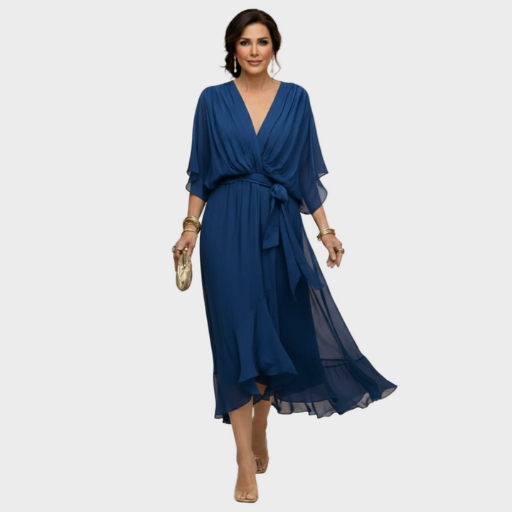 Monica Chiffon - Robe à décolleté en V Femme
