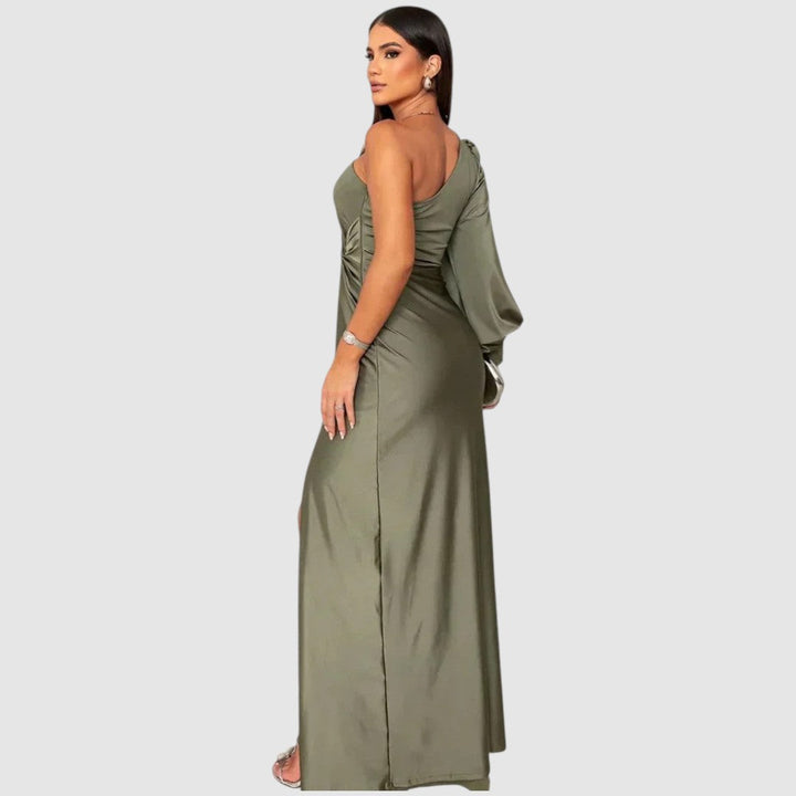 Meda - Robe maxi élégante à une épaule Femme