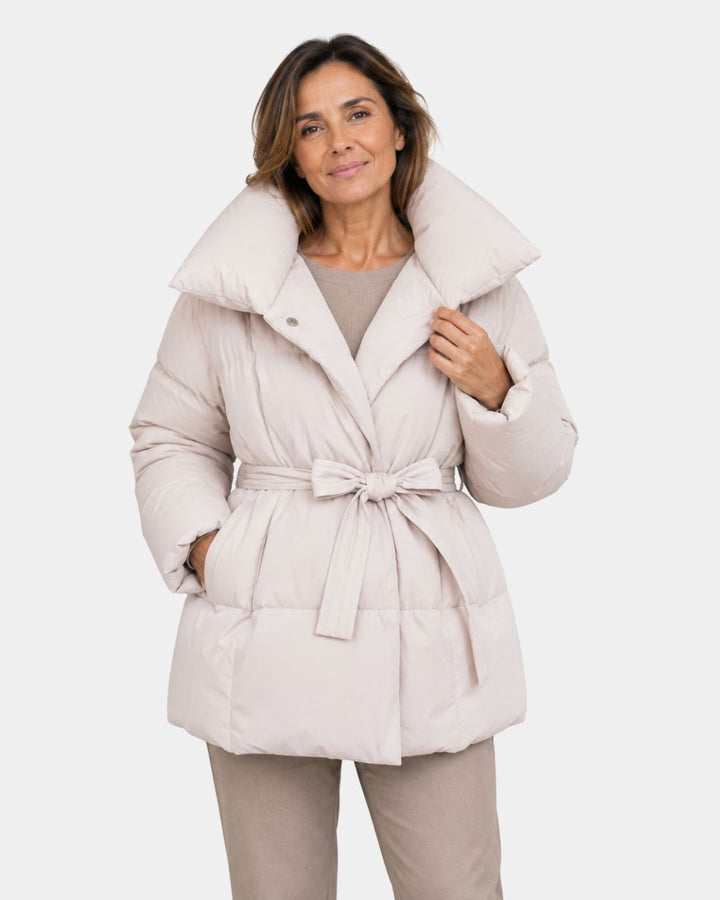 Alixène | Veste matelassée ceinturée à la taille