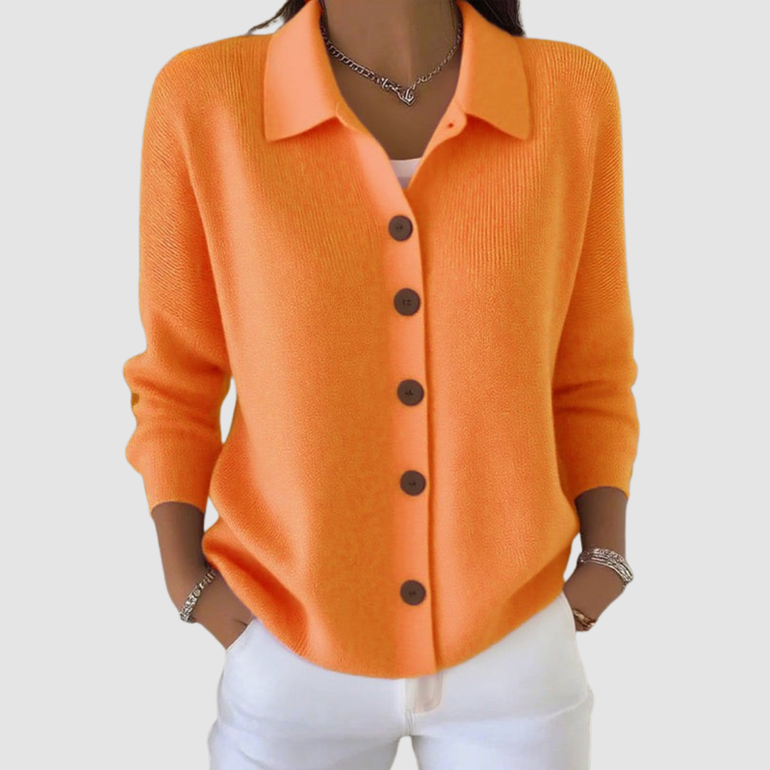 Millie | Cardigan à col boutonné