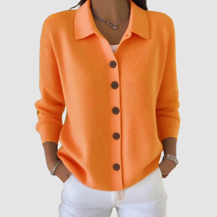 Millie | Cardigan à col boutonné