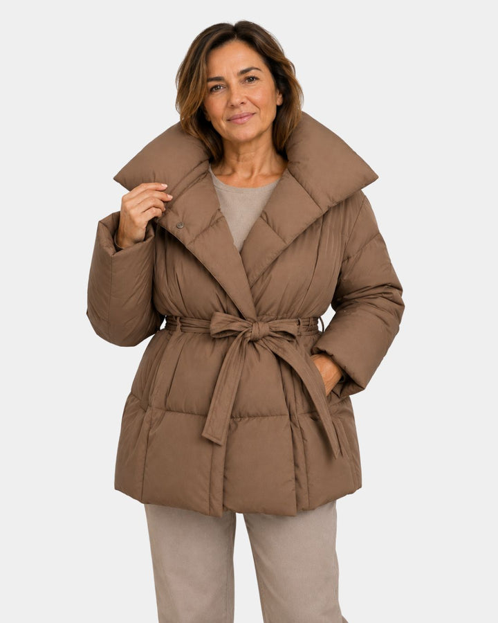 Alixène | Veste matelassée ceinturée à la taille