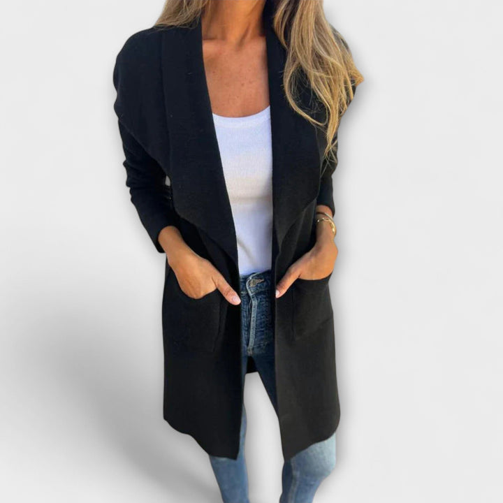 Eliane - Élégant cardigan long Grauer