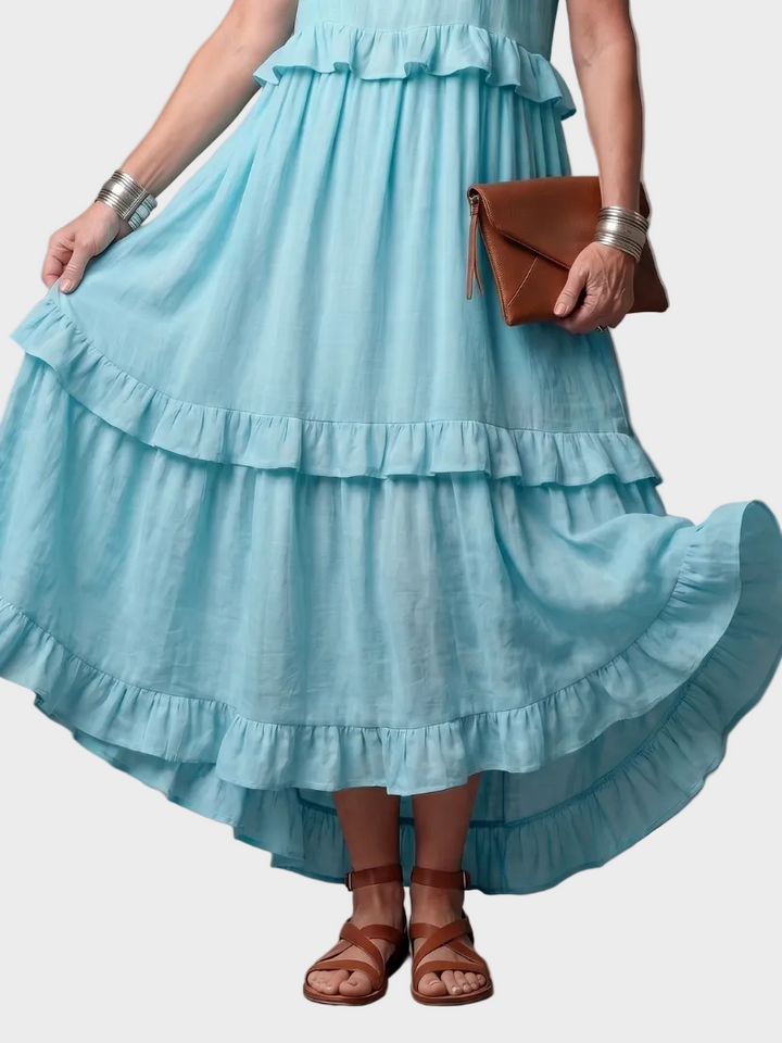 Katia - Robe Maxi avec Halter et Volants Femme