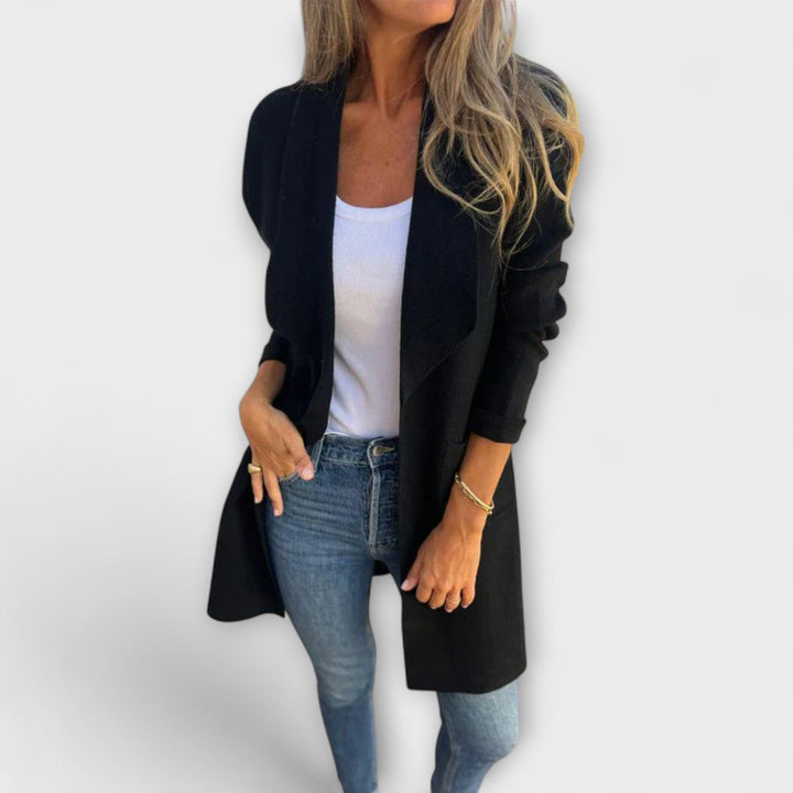 Eliane - Élégant cardigan long Grauer