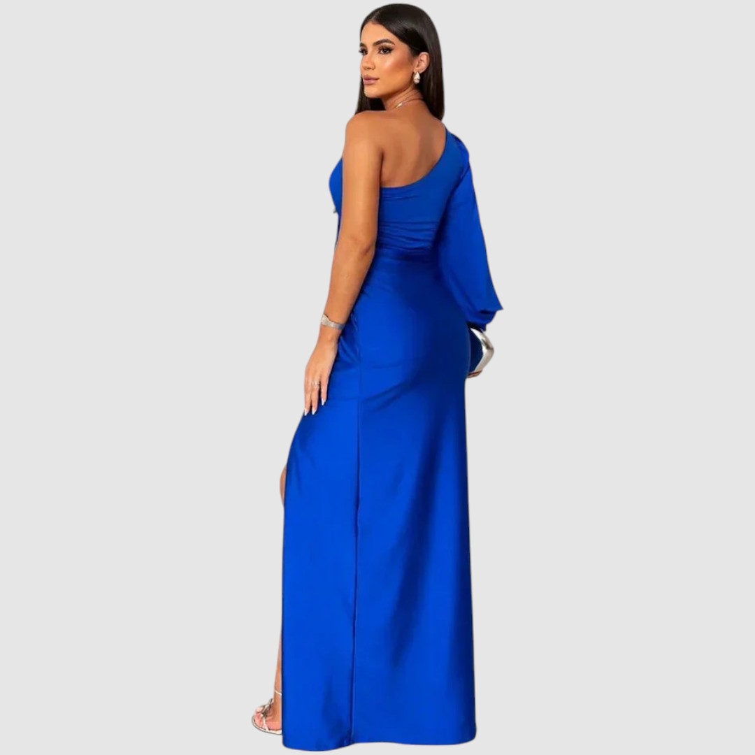 Meda - Robe maxi élégante à une épaule Femme