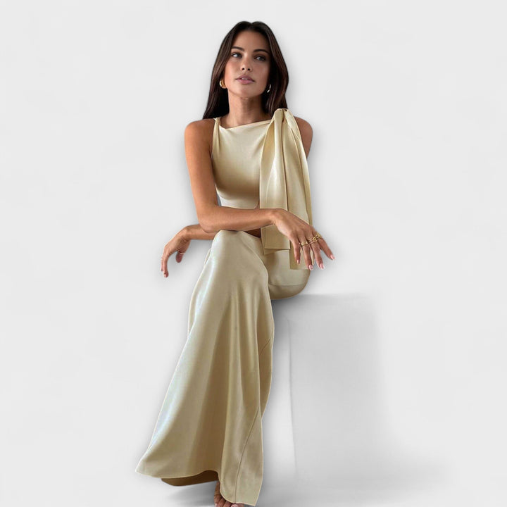Cloe - Robe maxi avec nœud Femme