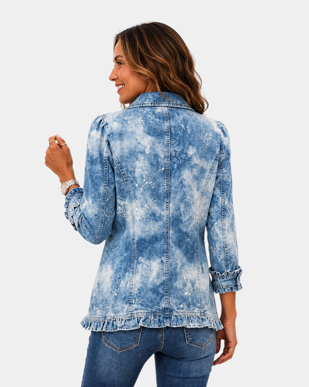 Genoveva | Veste botanique dégradée à volants