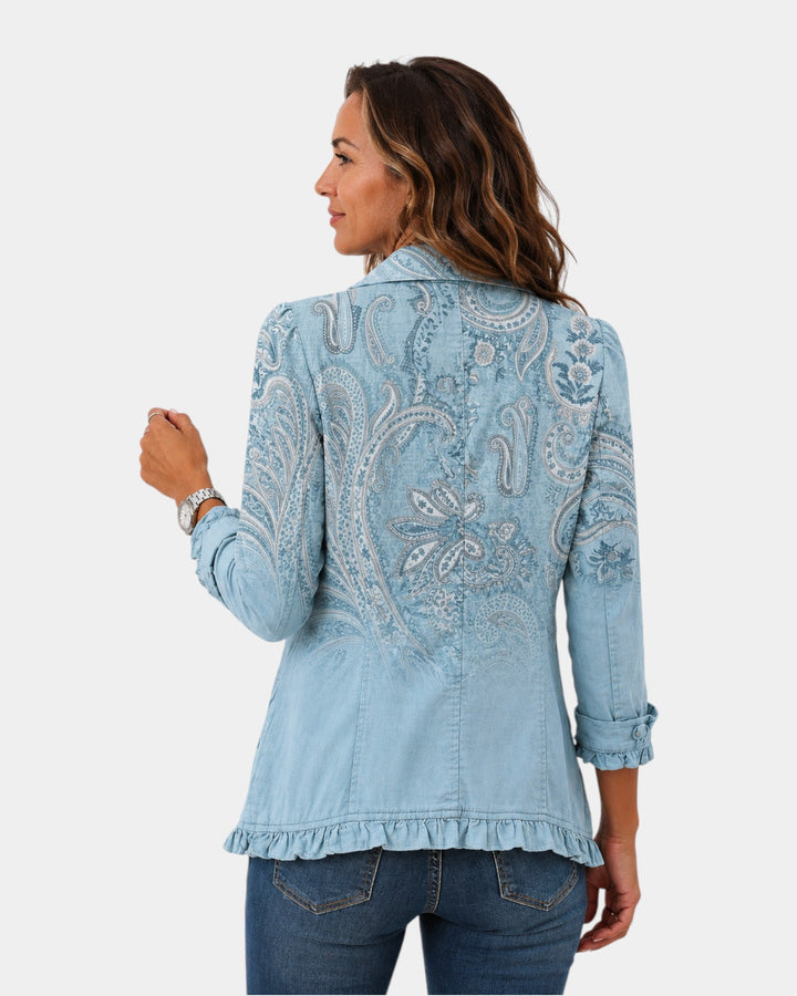 Remedios | Veste en cachemire vintage à volants