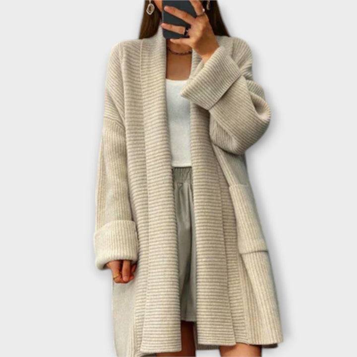 Euphemia - Cardigan long beige