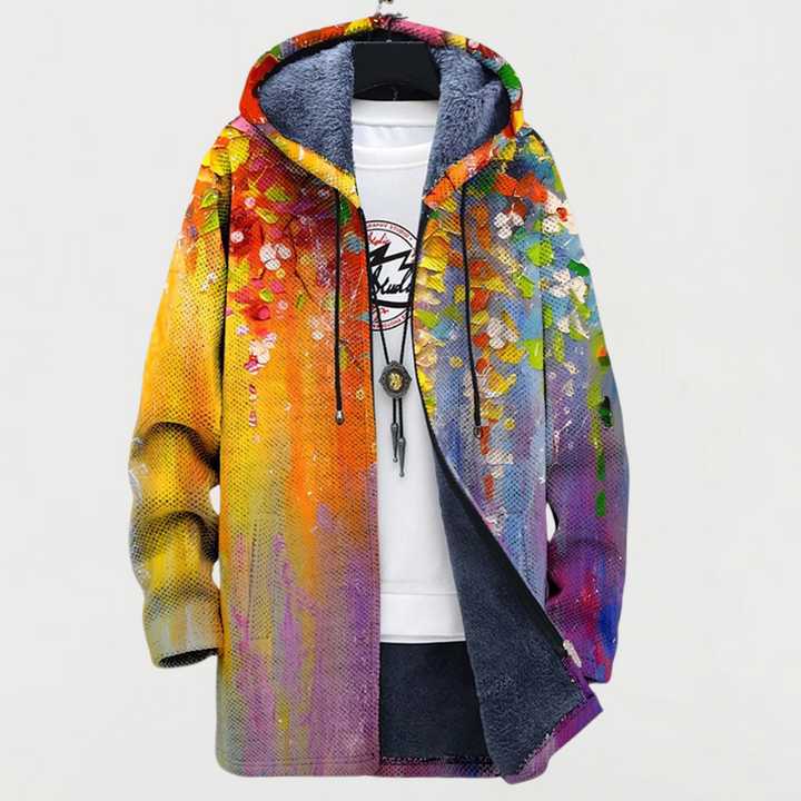 Suzanne | Manteau à motif d'art abstrait