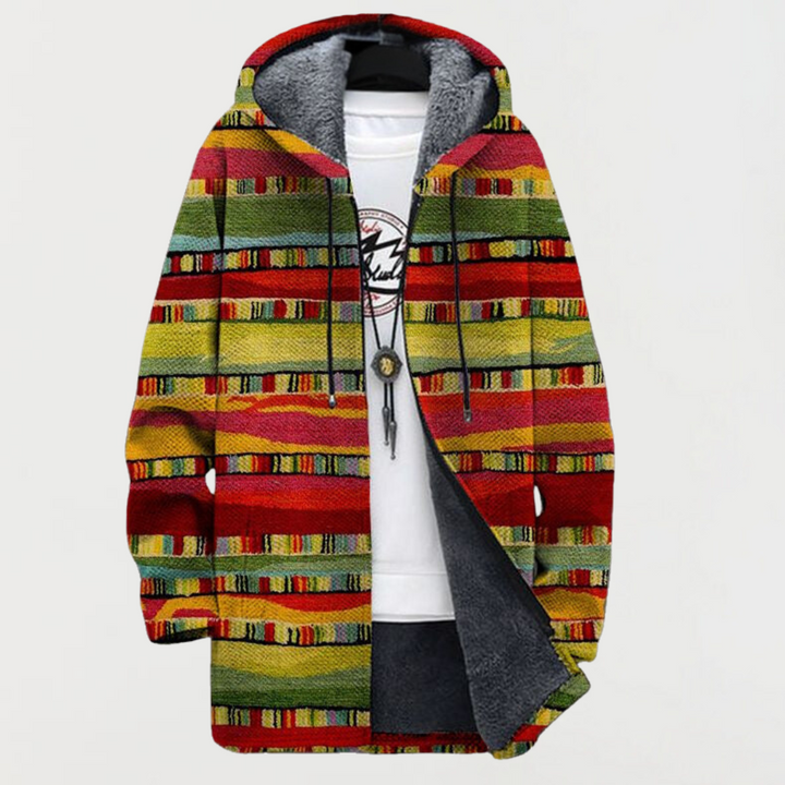 Fabienne | Cardigan à rayures ethniques