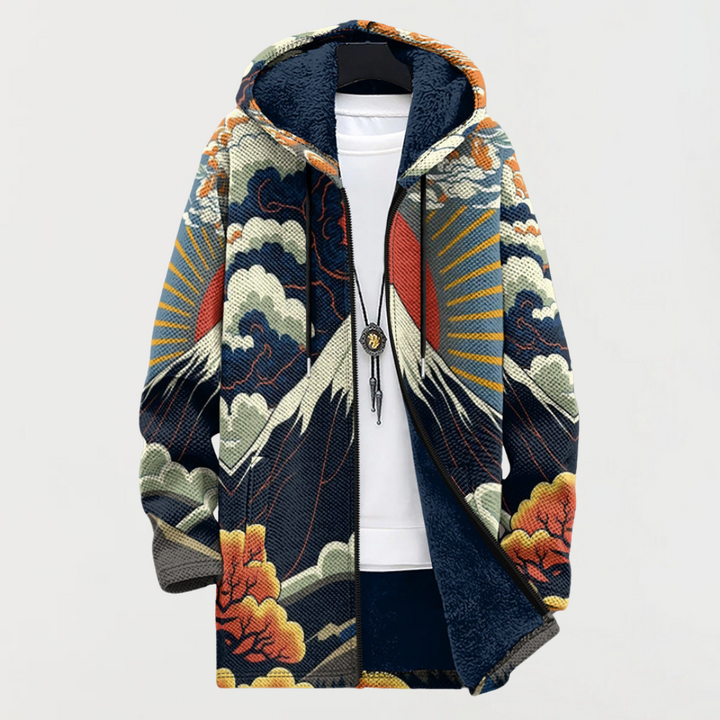 Geneviève | Veste au décor matin de montagne