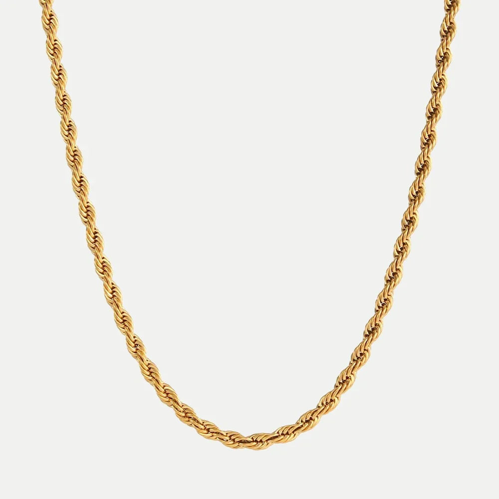 Hélène – Collier doré avec décoration ponctuée