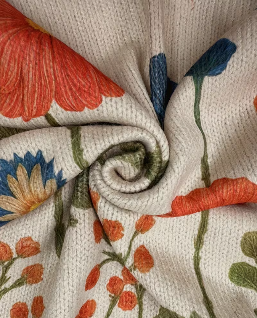 Wrenna - Cardigan zippé à fleurs sauvages