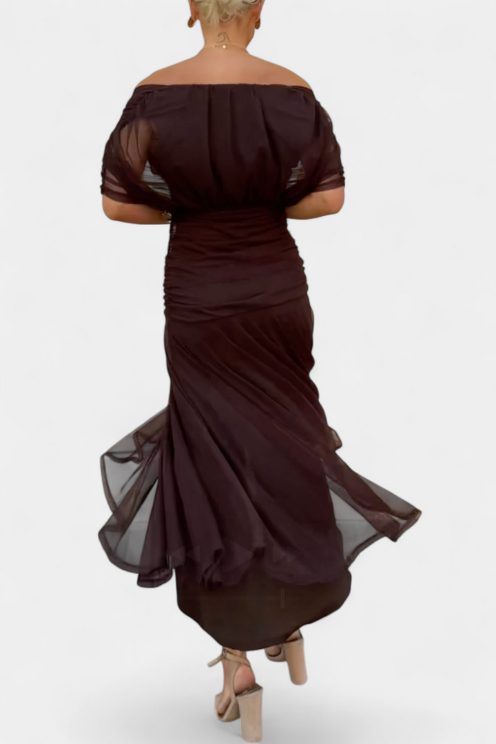 Magda - Robe longue fleurie avec décolleté en V Femme