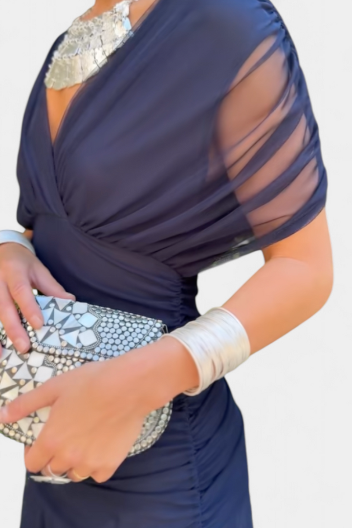 Magda - Robe longue fleurie avec décolleté en V Femme