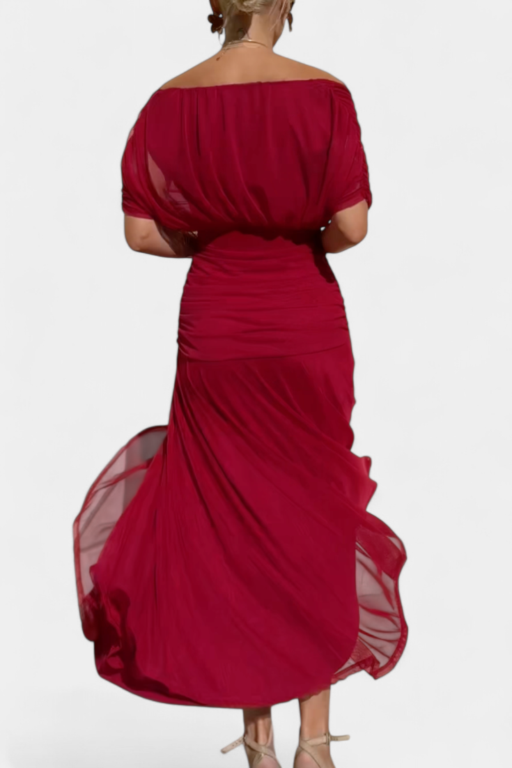 Magda - Robe longue fleurie avec décolleté en V Femme