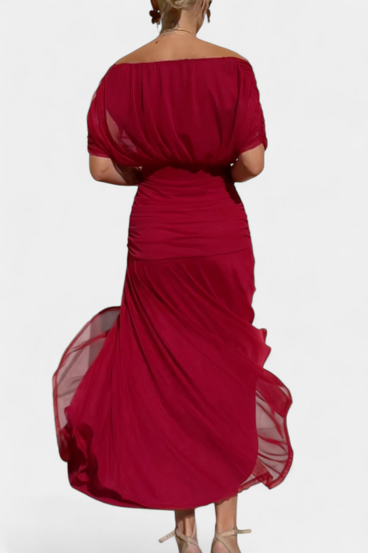 Magda - Robe longue fleurie avec décolleté en V Femme